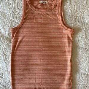Madewell Striped Salmon Tank Top